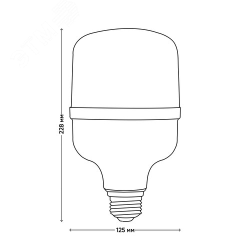 Лампа светодиодная матовая LED-M80-50W/6500K/E27/FR/NR cерия Norma Дневной 6500K - фото 2