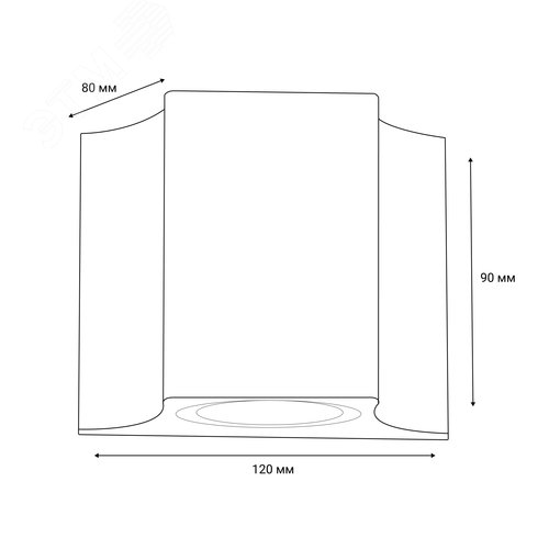 Светильник светодиодный уличный. Архитектурный накладной. ULU-S24A-5W/4000K IP65 BLACK (4000K). Корпус черный - фото 5