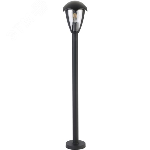 Светильник уличный, под лампу Е27. Архитектурный напольный. UUL-T80A 60W/E27 IP54 BLACK Корпус серый - фото 2