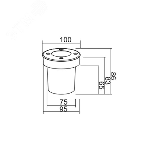 Светильник светодиодный уличный. Архитектурный встраиваемый. Зеленый свет. Корпус серый. ULU-B10A-3W/GREEN IP67 GREY - фото 6
