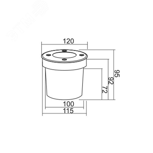 Светильник светодиодный уличный ULU-B11A-6W/2700K IP67 GREY Архитектурный встраиваемый. Теплый белый свет (2700К). Корпус серый - фото 8