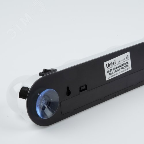 Светильник светодиодный на батарейках 4AA (не в/к). ULM-F54-2W/4000K/4AA IP20 CHROME Серия Backstage. Белый свет (4000K). Хром. - фото 2