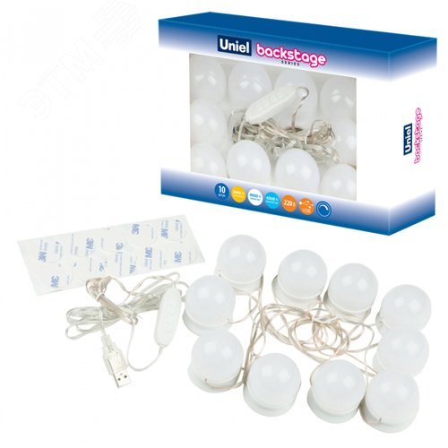 Светильник светодиодный, с диммером. Серия Backstage. ULM-F50-8W/SW/10/DIM IP20 WHITE Теплый свет(3000К)/Белый свет(4000К)/Дневной свет(6500К). Белый. - фото 6