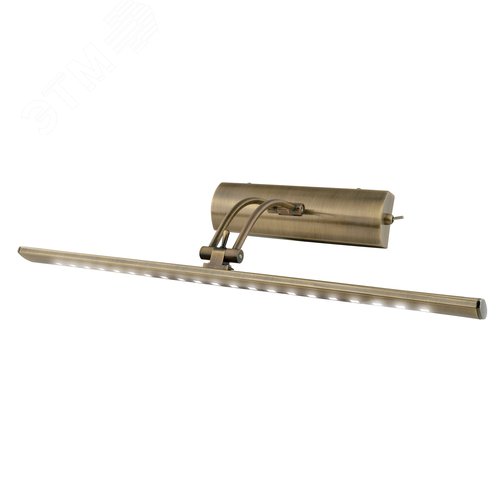 Светильник светодиодный для подсветки картин и зеркал.ULT-F34-7W/4000K IP20 ANTIQUE BRASS 600Лм. Механический выключатель. Античная латунь - фото 5