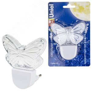 Светильник-ночник- Бабочка DTL-315 Без выключателя Тип свечения — теплый белый Белый - фото 2