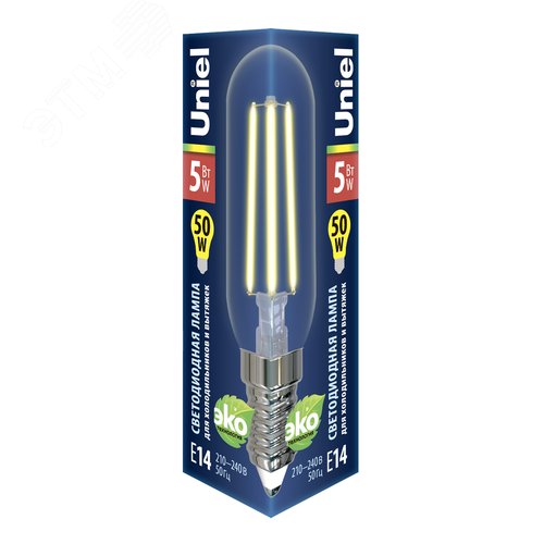 Лампа светодиодная для холодильников и вытяжки прозрачная LED-Y25-5W/3000K/E14/CL GLZ04TR Теплый (3000K) Картон - фото 3