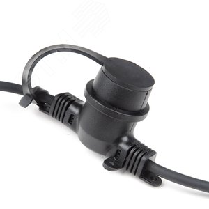 Гирлянда Белт-Лайт 5 м + 1,5 м сетевой шнур 10 патронов E27 шаг 50см 5 заглушек черная UDL-K121 10/E27/5M 5C IP65 BLACK BELT-LIGHT - фото 4