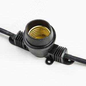 Гирлянда Белт-Лайт 5 м + 1,5 м сетевой шнур 10 патронов E27 шаг 50см 5 заглушек черная UDL-K121 10/E27/5M 5C IP65 BLACK BELT-LIGHT - фото 5