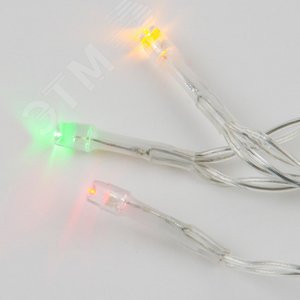 Гирлянда светодиодная на батарейках 2AA не в/к 15 м 10 светодиодов Разноцветный свет прозрачный провод ULD-S0150-010/STB/2AA MULTI IP20TM - фото 3