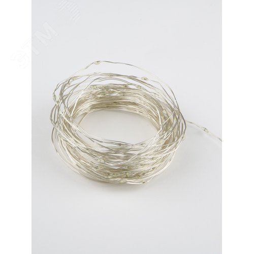 Изображение товара Гирлянда светодиодная на батарейках 3AA (не в/к) Роса 10м 100 светодиодов Белый свет Провод медный ULD-S1000-100/SCB/3AA WHITE IP20 DEW (шт)