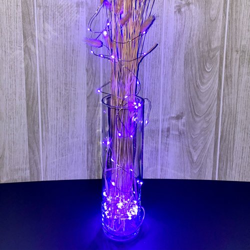 Гирлянда светодиодная на батарейках 3AA не в/к Роса 10 м 100 светодиодов Фиолетовый свет ULD-S1000-100/SCB/3AA PURPLE IP20 DEW Провод медный - фото 9