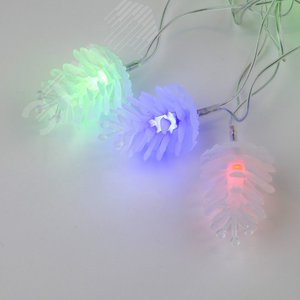 Гирлянда светодиодная Шишки 5 м 50 светодиодов Разноцветный свет прозрачный провод ULD-S0500-050/DTA MULTI IP20 PINE CONES - фото 5