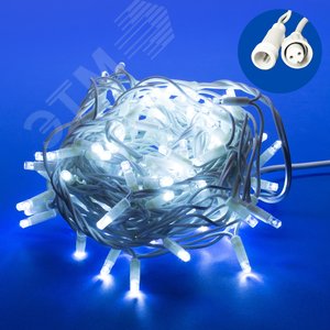 Гирлянда светодиодная со статическим свечением 10м Соединяемая 120 светодиодов Белый свет Провод белый ULD-S1000-120/SWK WHITE IP67 - фото 2