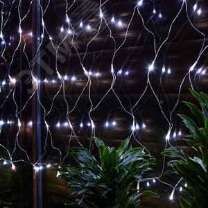 Сетка светодиодная с эффектом мерцания ULD-N1515-96/TTK WHITE IP44 1,5х1,5м соединяемая 96 светодиодов прозрачный провод - фото 5