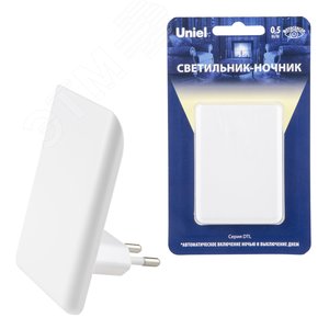 Светильник-ночник-Прямоугольник-1 DTL-320 С фотосенсором (день-ночь) Белый - фото 3