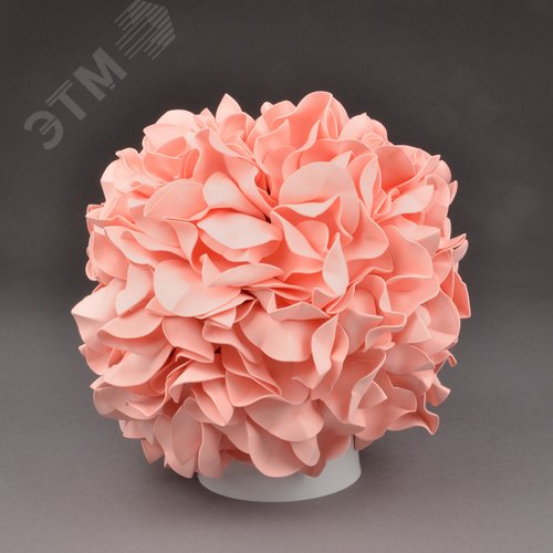 Изображение товара Светильник светодиодный со сменной лампой (в/к) Гортензия Белый/Лосось E27, теплый белый свет (3000K). Плафон D150мм, прозрачный. Белое основание. (шт)