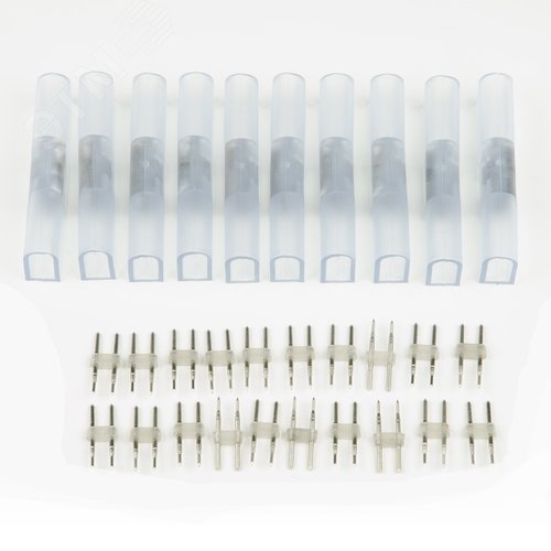 Соединитель контактный прямой для светодиодных лент UTC-K-12/N21 CLEAR 010 POLYBAG ULS-N21 NEON 2200 8x16мм 2 контакта Цвет прозрачный 10 штук в пакете UL-00007238 Uniel - фото 2