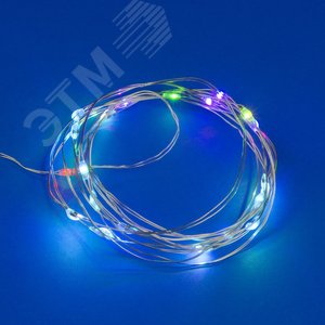 Гирлянда светодиодная Роса на батарейках 3AA не в/к 2 м 20 светодиодов RGB свет Пульт ДУ в/к прозрачный провод ULD-S0200-020/DTB/3AA/RC RGB IP20 DEW - фото 2