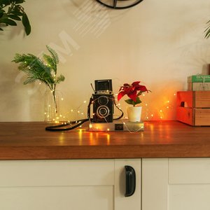 Гирлянда светодиодная Роса на батарейках 3AA не в/к 2 м 20 светодиодов RGB свет Пульт ДУ в/к прозрачный провод ULD-S0200-020/DTB/3AA/RC RGB IP20 DEW - фото 5