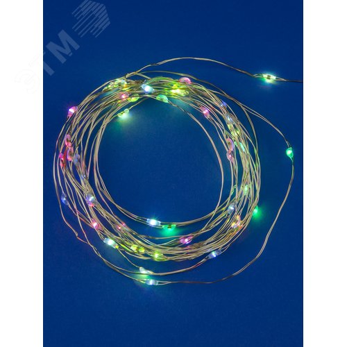 Гирлянда светодиодная Роса на батарейках 3AA не в/к 5 м 50 светодиодов RGB свет Пульт ДУ в/к прозрачный провод ULD-S0500-050/DTB/3AA/RC RGB IP20 DEW - фото 6
