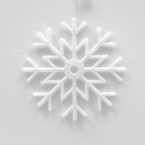 Фигура светодиодная Снежинка 40х40см Подвесная 48 светодиодов RGB свет прозрачный провод ULD-H4040-048/DTA RGB IP20 SNOWFLAKE TM - фото 2