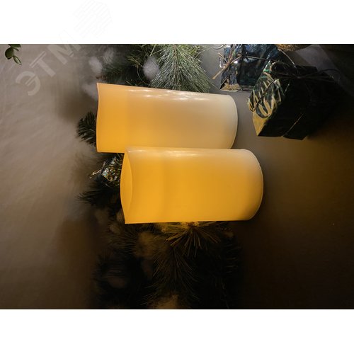 Фигура светодиодная Свеча на батарейках 2АА (не в/к) в составе набора из 3 штук 1 светодиод Теплый ULD-F050 WARM WHITE CANDLE SET3 - фото 5