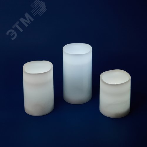 Фигура светодиодная Свеча на батарейках 2АА (не в/к) в составе набора из 3 штук 1 светодиод RGB свет Пульт ДУ (в/к) ULD-F052 RGB RC CANDLE SET3 - фото 5