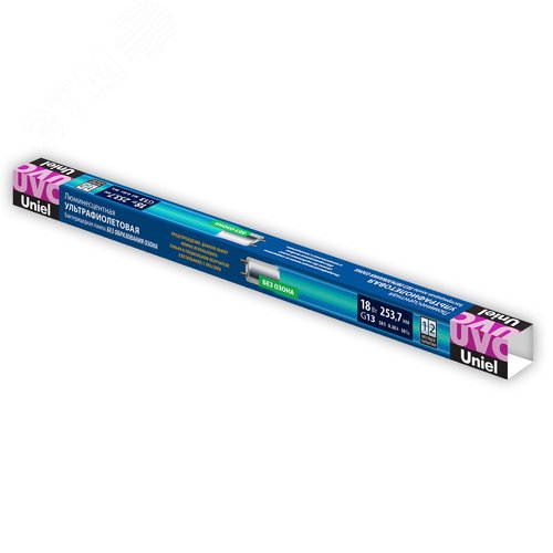 Лампа ультрафиолетовая бактерицидная              EFL-T8-18/UVCB/G13/CL Спектр UVC 253,7нм - фото 4