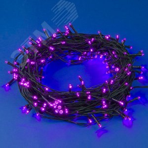 Гирлянда светодиодная 20 м 200 светодиодов ULD-S2000-200/DGA PINK IP20 розовый свет зеленый провод - фото 2