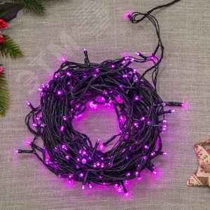 Гирлянда светодиодная 20 м 200 светодиодов ULD-S2000-200/DGA PINK IP20 розовый свет зеленый провод - фото 6