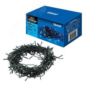 Гирлянда светодиодная, 30 м 300 светодиодов ULD-S3000-300/DGA MULTI IP20 разноцветный цвет зеленый провод - фото 5