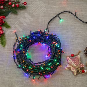 Гирлянда светодиодная, 30 м 300 светодиодов ULD-S3000-300/DGA MULTI IP20 разноцветный цвет зеленый провод - фото 6