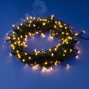 Гирлянда светодиодная, 30 м 300 светодиодов ULD-S3000-300/DGA WARM WHITE IP20 Теплый белый свет зеленый провод - фото 2