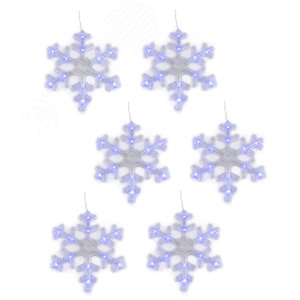 Гирлянда Занавес фигурный светодиодный 1,5х0,3м 72 светодиода синий свет прозрачный провод - фото 2