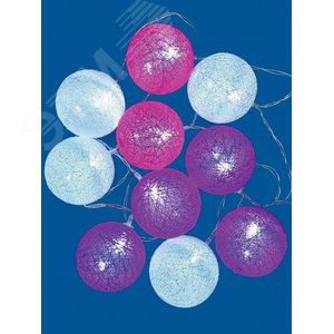 Гирлянда светодиодная Клубки на батарейках 2AA не в/к 2 м 10 светодиодов прозрачный провод ULD-S0200-010/STB/2AA WHITE IP20 TANGLES-1 - фото 2