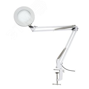 Светильник настольный c увеличительным стеклом 5-ти кратное увеличение 8W Механический выключатель на шнуре TLD-568 White/LED/300Lm/2700-5500K/Dimmer/X5 Белый - фото 3