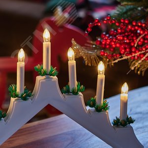 Фигура Новогодняя горка 39,5х30,5см 7 миниламп накаливания Теплый белый свет Корпус белый Материал пластик UDL-L7101-007/SWA/WW WHITE BRIDGE - фото 4