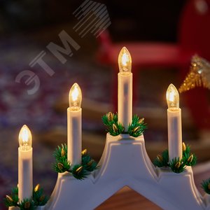 Фигура Новогодняя горка 39,5х30,5см 7 миниламп накаливания Теплый белый свет Корпус белый Материал пластик UDL-L7101-007/SWA/WW WHITE BRIDGE - фото 5