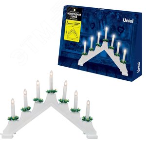 Фигура Новогодняя горка 39,5х30,5см 7 миниламп накаливания Теплый белый свет Корпус белый Материал пластик UDL-L7101-007/SWA/WW WHITE BRIDGE - фото 6