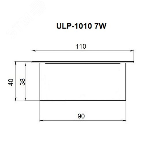 Светильник светодиодный потолочный встраиваемый ДПО ULP-1010 7W/4000К IP40 GRILYATO WHITE, белый свет (4000K), 788Лм, для ячеек 100x100мм, корпус белый, в комплекте с и/п, ТМ - фото 4