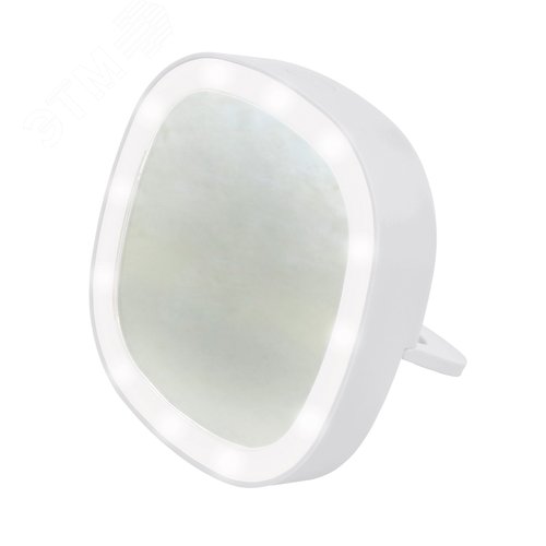 Изображение товара Зеркало карманное с подсветкой ULK-F71 3AAA WHITE На батарейках 3AАА (не в/к). белый (шт)