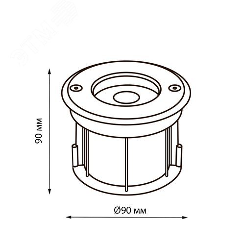 Светильник светодиодный уличный 6 Вт Архитектурный встраиваемый Белый свет 4000K Корпус серый TM ULU-B11A-6W/4000K IP67 GREY - фото 4