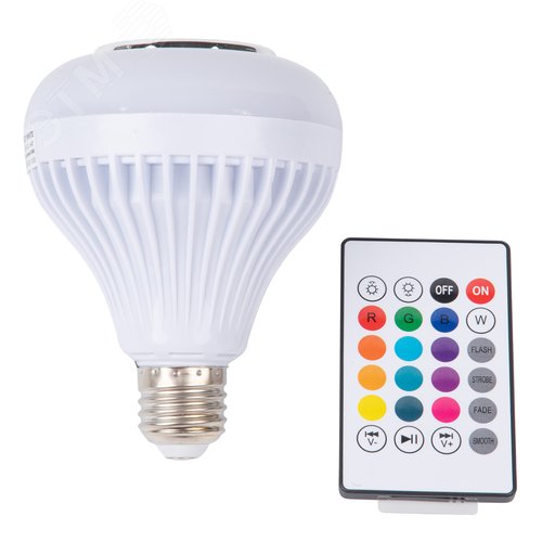 Светильник светодиодный Диско с динамиком и Bluetooth 220В белый ULI-Q340 8W/RGB/E27 WHITE - фото 2