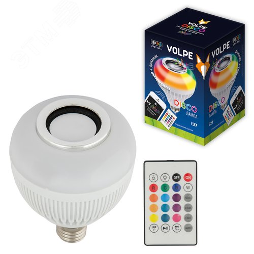 Светильник светодиодный Диско с динамиком и Bluetooth 220В белый ULI-Q340 8W/RGB/E27 WHITE - фото 6