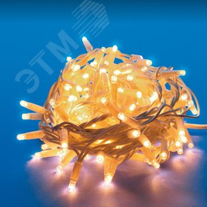 Гирлянда светодиодная 10 м 120 светодиодов теплый белый провод - фото 2