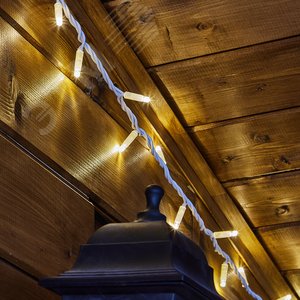Гирлянда светодиодная 10 м 120 светодиодов теплый белый провод - фото 5