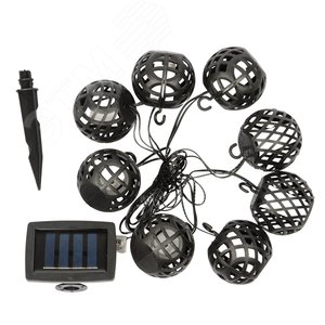 Гирлянда садовая на солнечной батарее USL-S-120/PM2000 FIRE BALLS Огненные шары 80 светодиодов Эффект пламени 1хАА Ni-Mh аккумулятор в/к IP44 - фото 2