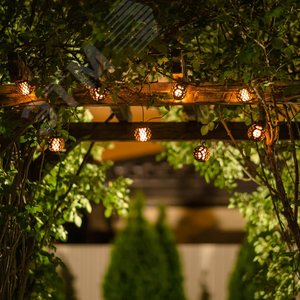 Гирлянда садовая на солнечной батарее USL-S-120/PM2000 FIRE BALLS Огненные шары 80 светодиодов Эффект пламени 1хАА Ni-Mh аккумулятор в/к IP44 - фото 5