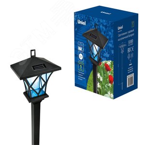 Светильник садовый на солнечной батарее USL-S-185/PM1000 RETRO Ретро 2 светодиода 1хАА Ni-Mh аккумулятор в/к IP44 - фото 4