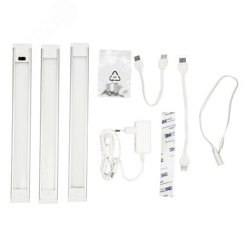 Изображение товара Светильники светодиодные для мебели ULM-F44-3x3W/4500K/DIM SENSOR IP20 SILVER набор из 3-х шт 300х35х6,5мм 3х150Lm (шт)